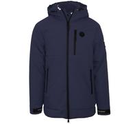Plein Sport Mens Padded Small Circular Logo Branded Navy Blue Jacket - Size X-Large