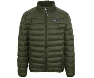 Plein Sport Mens Patch Logo Thin Padded Green Jacket - Size Small
