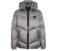 Plein Sport Mens Shiny Padded Grey Jacket - Size 2XL