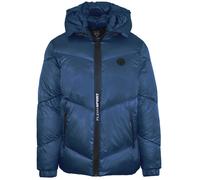 Plein Sport Mens Shiny Padded Navy Blue Jacket - Size Medium