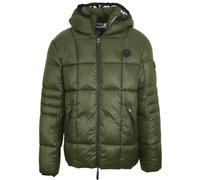 Plein Sport Mens Small Circle Logo Quilted Green Jacket Polyamide - Size Medium