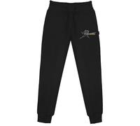 Plein Sport Mens Small Logo Black Sweatpants Cotton - Size X-Large