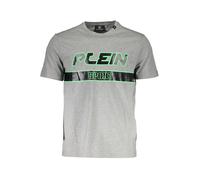 Plein Sport Mens t-shirt - Grey Cotton - Size 2XL
