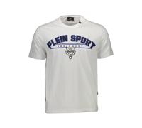 Plein Sport Mens Tiger Head Graphic Tee - White Cotton - Size 2XL