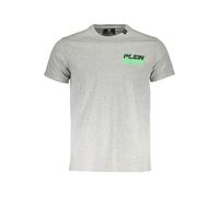 Plein Sport Mens Tshirt Graphic Tee - Grey Cotton - Size 2XL
