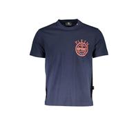 Plein Sport Mens Tshirt Logo - Dark Blue Cotton - Size Small