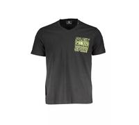 Plein Sport Mens Vneck Tshirt Ps1978 - Black Cotton - Size Small