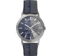 Plein Sport Men's Watch Analogue Quartz Legend Silicone, Gun/Blue-Grey - Pslba0423, Strap.