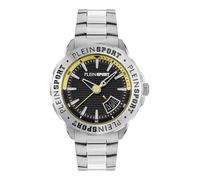 Plein Sport Men's Watch Analogue Quartz Rampage PSGDA0524 Stainless Steel Silicone, Silver/Black/Yellow/Steel - Psgda0524
