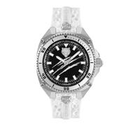 Plein Sport Men's Watch Analogue Quartz Thunder Force, Silver/White - Ps8ba0224, Strap.