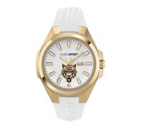 Plein Sport Men's Watch Analogue Quartz Tigermaster, IP Gold/White - Ps7ba0224, Strap.
