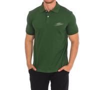 Plein Sport PIPS504 Mens short-sleeved polo shirt - Green Cotton - Size Large
