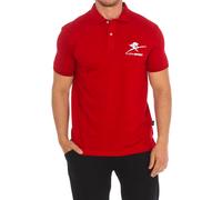 Plein Sport PIPS506 Mens short-sleeved polo shirt - Red Cotton - Size Large