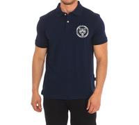 Plein Sport PIPS508 Mens short-sleeved polo shirt - Blue Cotton - Size Medium