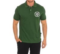 Plein Sport PIPS508 Mens short-sleeved polo shirt - Green Cotton - Size Medium