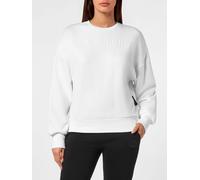 Plein Sport Relaxed Fit Crew-Neck Sweatshirt in Jersey with Drop Shoulders - Size: M - female