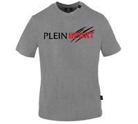 Plein Sport Scratched Logo Grey T-Shirt - L - L