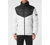 Plein Sport Short Quilted Technical Fabric Puffer Jacket with High Neck - Size: 4XL - male