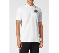 Plein Sport Short-Sleeve Jersey Polo Shirt with Classic Collar and Logo - Size: S - male