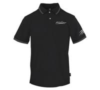 Plein Sport Signature Logo Twin Tipped Black Polo Shirt