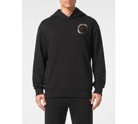 Plein Sport Slim Fit Cotton Hoodie with Dropped Shoulders - Size: M - male