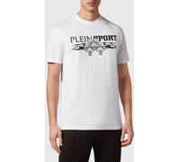 Plein Sport Slim Fit Cotton T-Shirt with Contrast Hexagon Logo - Size: M - male