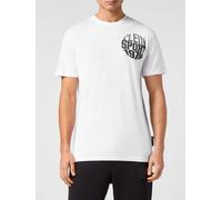 Plein Sport Slim Fit Cotton T-Shirt with Front Logo Print - Size: XL - male