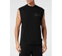 Plein Sport Slim Fit Cotton Tank Top with Contrast Trim and Logo - Size: 3XL - male