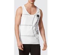 Plein Sport Slim Fit Cotton Tank Top with Hexagon Logo Print - Size: 3XL - male