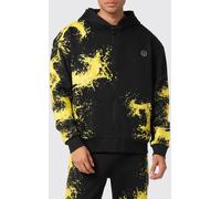 Plein Sport Splash Abstract Print Zip-Up Hooded Sweatshirt in Jersey - Size: S - male