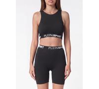 Plein Sport Technical Stretch Fabric Crop Top - Size: L - female