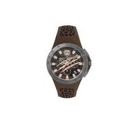 Plein Sport Men's Watch Analogue Quartz Thunderstorm Chrono Silicone, Brown - Psaba0423, Strap.