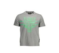 Plein Sport tiger-print logo-detail T-shirt - Grey XL
