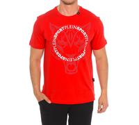 Plein Sport TIPS402 Mens short sleeve t-shirt - Red Cotton - Size 2XL