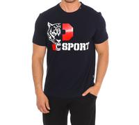 Plein Sport TIPS410 Mens short sleeve t-shirt - Blue Cotton - Size Medium