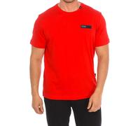 Plein Sport TIPS414 Mens short sleeve t-shirt - Red Cotton - Size Large