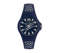 Plein Sport Unisex Watch Analogue Quartz Thunderstorm Silicone, Blue/Orange - Psbba0223, Strap.