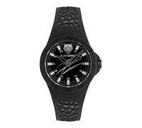 Plein Sport Unisex Watch Analogue Quartz Thunderstorm Silicone, Black/Grey - Psbba0423, Strap.