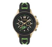 Plein Sport Warrior Tech Men's Watch Chronograph Analogue Quartz, IP Gold/Sw-Green - Ps6ba0424