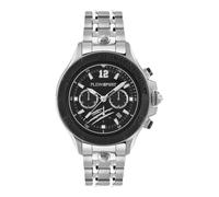 Plein Sport Warrior Tech Men's Watch Chronograph Analogue Quartz, Silver/Black/Steel - Ps6ba0624