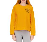 Plein Sport Women's Orange C-Neck Cotton Sweatshirt L