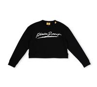 Plein Sport Women's Short C-Neck Sweatshirt MC Black with Logo L