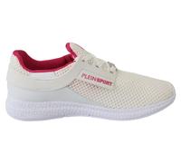 Plein Sport WoMens White Runner Becky Sneakers Shoes - Grey - Size UK 7
