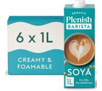 Plenish Barista Organic Soya Drink Long Life 1L Carton (Pack of 6)