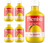 Plenish Fiery Mango Defence Health Shots Multipack 4 x 420ml Dosing Bottles | 28 Mango Shots - 100% of your daily Vitamin D | 100% Natural, Vegan & Gluten Free, No Added Sugar, No Preservatives