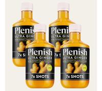 Plenish Ginger Ultra Shots Multipack 4 x 420ml Dosing Bottles | 28 Extra Strength Ginger Shots - 100% of Your Daily Vitamin C | Extra Fiery and Extra Potent - 100% Natural, Vegan & Gluten Free