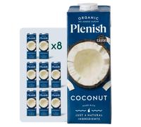 Plenish Organic Unsweetened Coconut Milk 1L Pack of 8