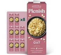 Plenish Organic Unsweetened Oat Milk 1L Carton (Pack of 8)
