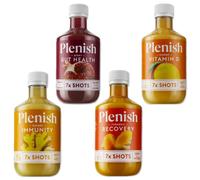 Plenish Shots Mixed Flavour Multipack 4 x 420ml Dosing Bottles | 28 Shots - 1 Months Worth, Great for the Family | 100% Natural, Vegan & Gluten Free |