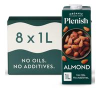 Plenish Unsweetened Organic Almond Milk 1L Carton (Pack of 8)